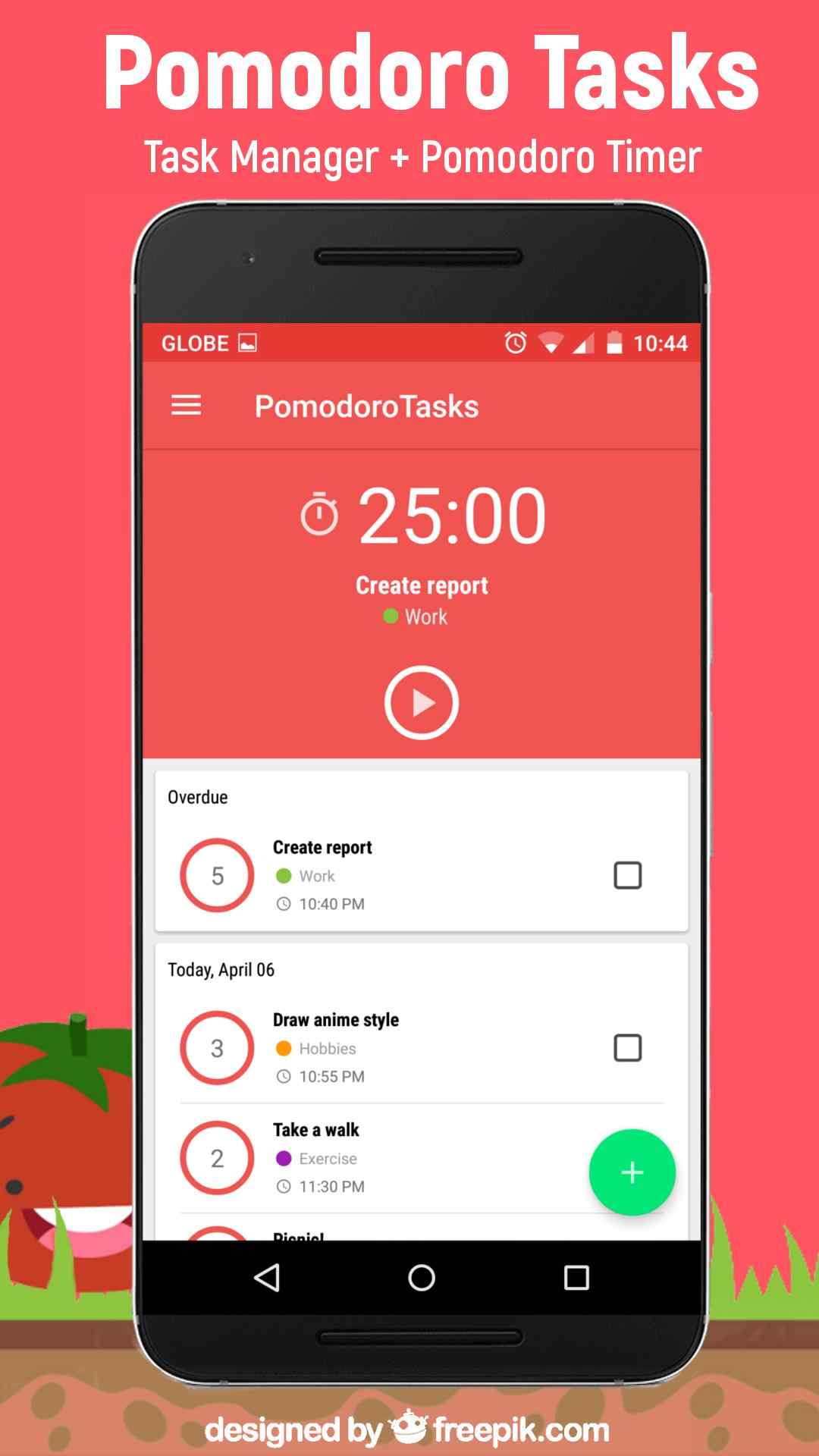 Emulate Android APK Pomodoro Tasks | Task Manager + Pomodoro Timer